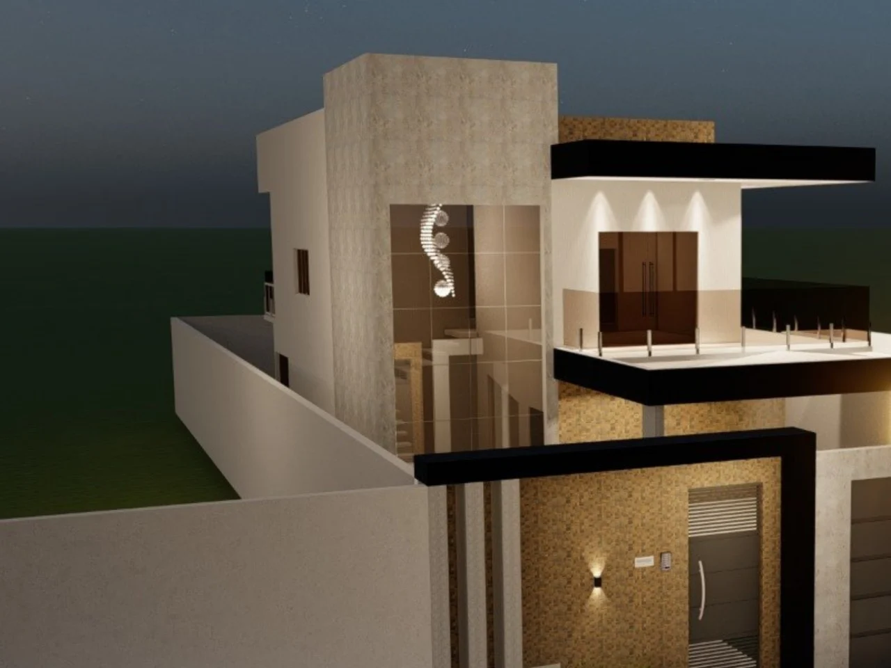 Casa de alto padrão projetada pela Militão Engenharia, 140 m²